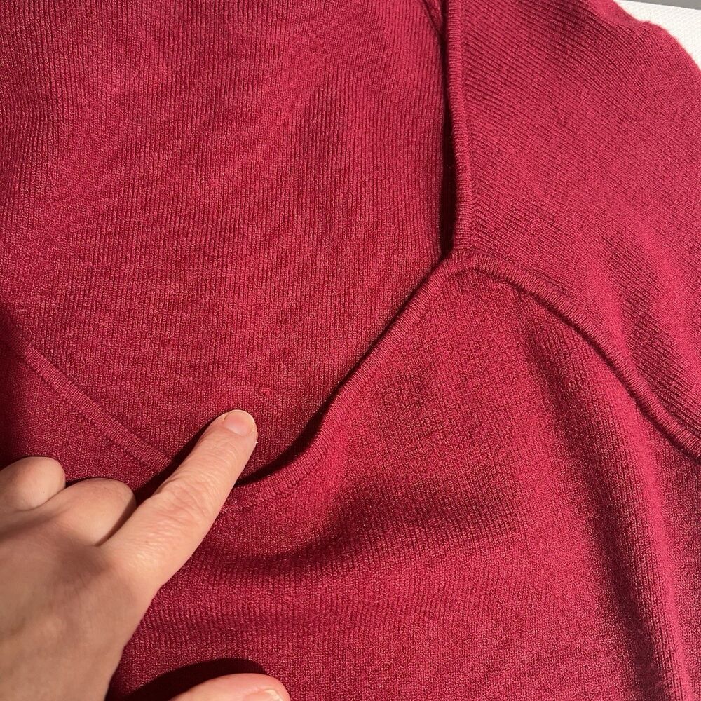 Rachel Parcell Red Romba Midi Sweater Dress Sz S Red A-line Classic Valentine - Picture 5 of 13